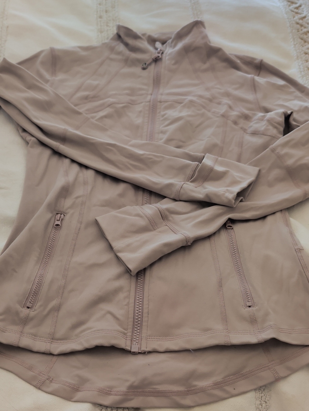Light Taupe Women's Full-Zip Jacket